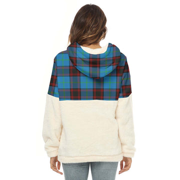 Wedderburn Tartan Women's Borg Fleece Hoodie With Half Zip