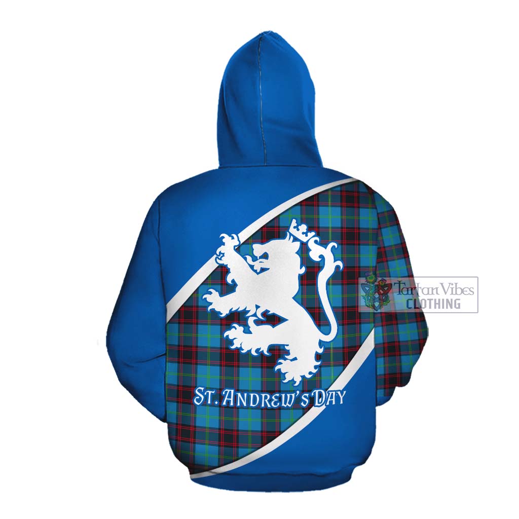 Tartan Vibes Clothing Wedderburn Family Crest Tartan Cotton Hoodie Celebrate Saint Andrew's Day in Style