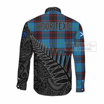 Wedderburn Crest Tartan Long Sleeve Button Shirt with New Zealand Silver Fern Half Style