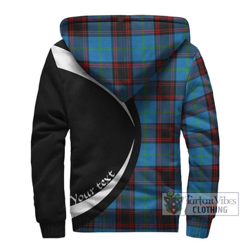 Wedderburn Tartan Sherpa Hoodie with Family Crest Circle Style