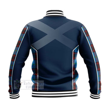 Wedderburn Tartan Baseball Jacket with Family Crest and Scottish Thistle Vibes Sport Style