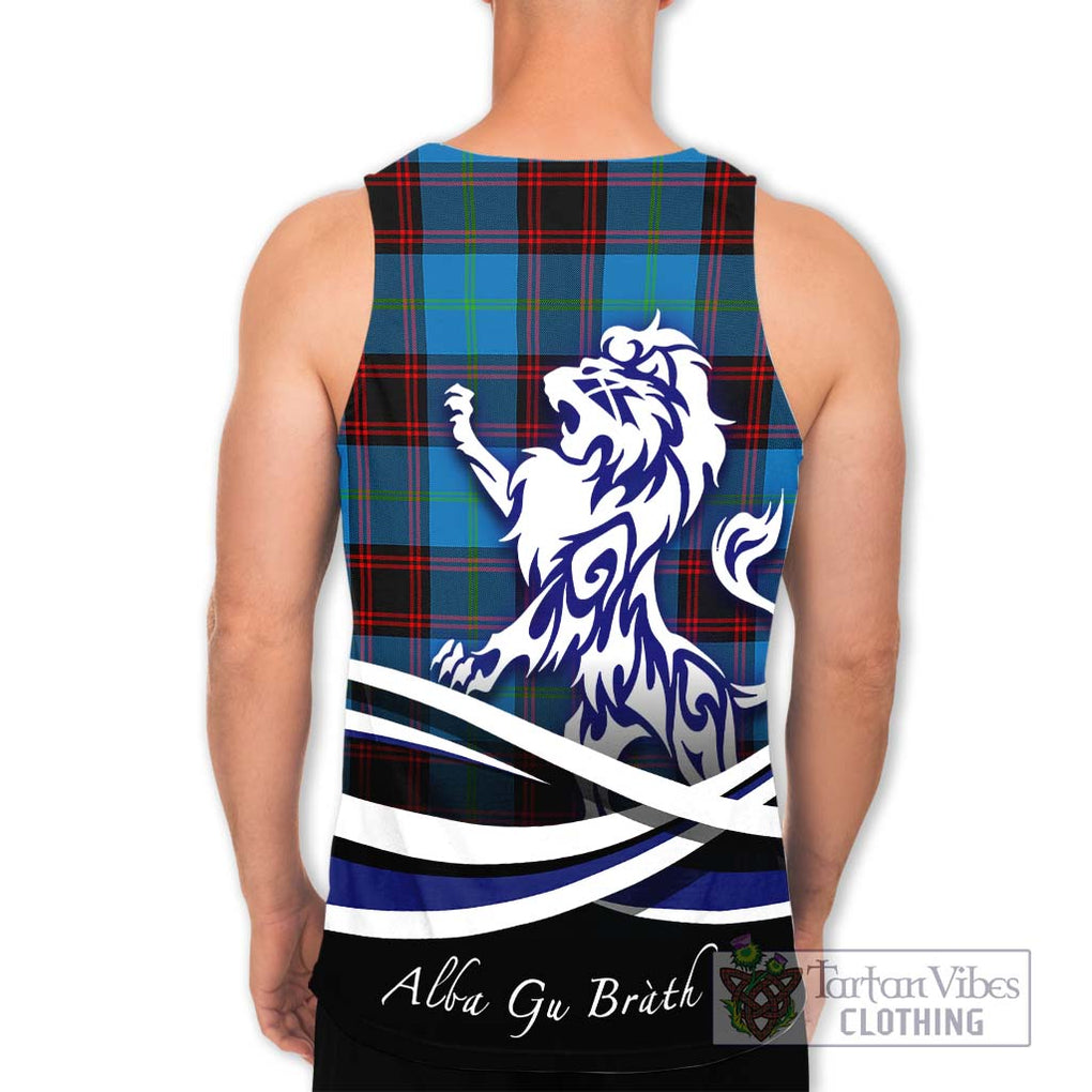 Wedderburn Tartan Men's Tank Top with Alba Gu Brath Regal Lion Emblem - Tartanvibesclothing Shop