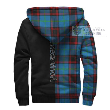 Wedderburn Tartan Sherpa Hoodie with Family Crest and Half Of Me Style