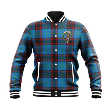 Wedderburn Tartan Baseball Jacket with Family Crest