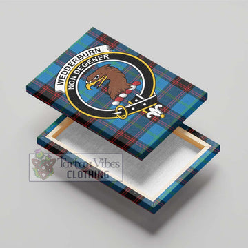 Wedderburn Tartan Canvas Print Wall Art with Family Crest