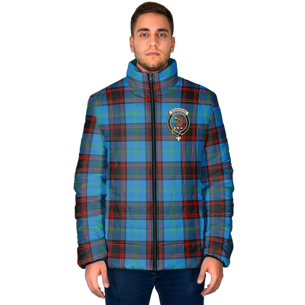 Wedderburn Tartan Padded Jacket with Family Crest - Tartan Vibes Clothing