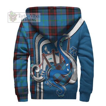 Wedderburn Tartan Sherpa Hoodie with Epic Bagpipe Style