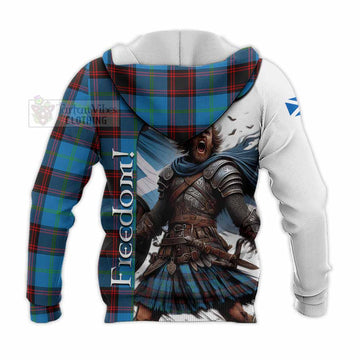 Wedderburn Crest Tartan Knitted Hoodie Inspired by the Freedom of Scottish Warrior