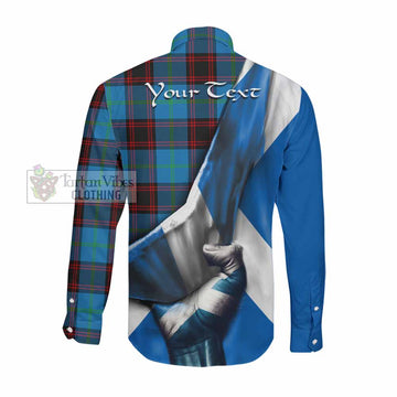 Wedderburn Tartan Long Sleeve Button Shirt with Family Crest Scotland Patriotic Style