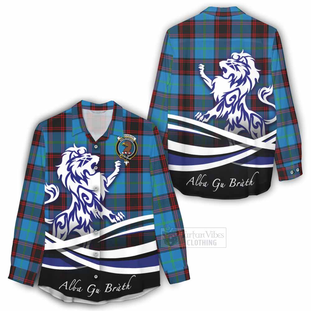 Tartan Vibes Clothing Wedderburn Tartan Women's Casual Shirt with Alba Gu Brath Regal Lion Emblem