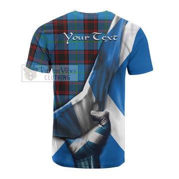 Wedderburn Tartan Cotton T-shirt with Family Crest Scotland Patriotic Style