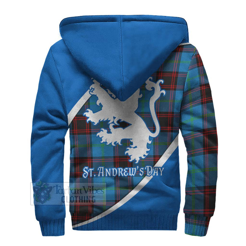 Tartan Vibes Clothing Wedderburn Family Crest Tartan Sherpa Hoodie Celebrate Saint Andrew's Day in Style