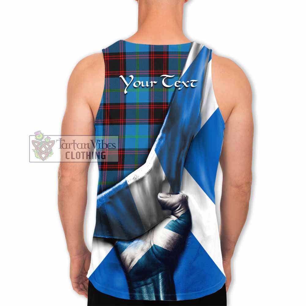 Tartan Vibes Clothing Wedderburn Tartan Men's Tank Top with Family Crest Scotland Patriotic Style