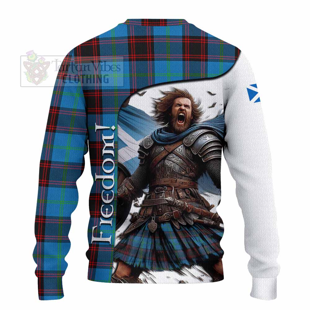 Tartan Vibes Clothing Wedderburn Crest Tartan Knitted Sweater Inspired by the Freedom of Scottish Warrior