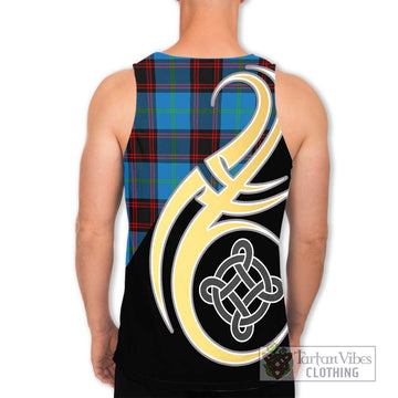 Wedderburn Tartan Men's Tank Top with Family Crest and Celtic Symbol Style