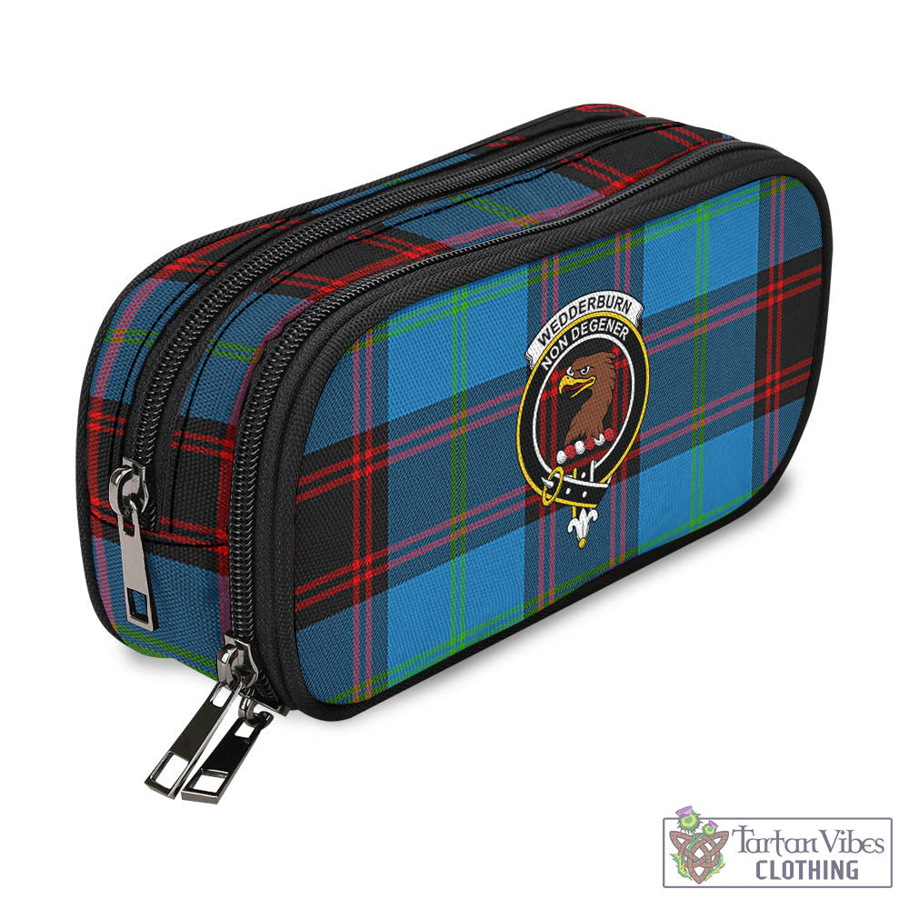 Wedderburn Tartan Pen and Pencil Case with Family Crest - Tartan Vibes Clothing