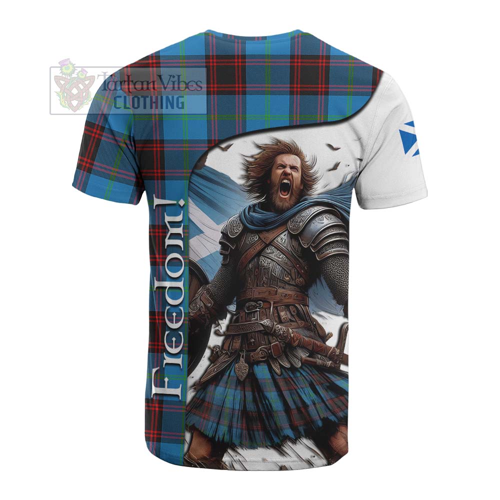 Tartan Vibes Clothing Wedderburn Crest Tartan Cotton T-shirt Inspired by the Freedom of Scottish Warrior