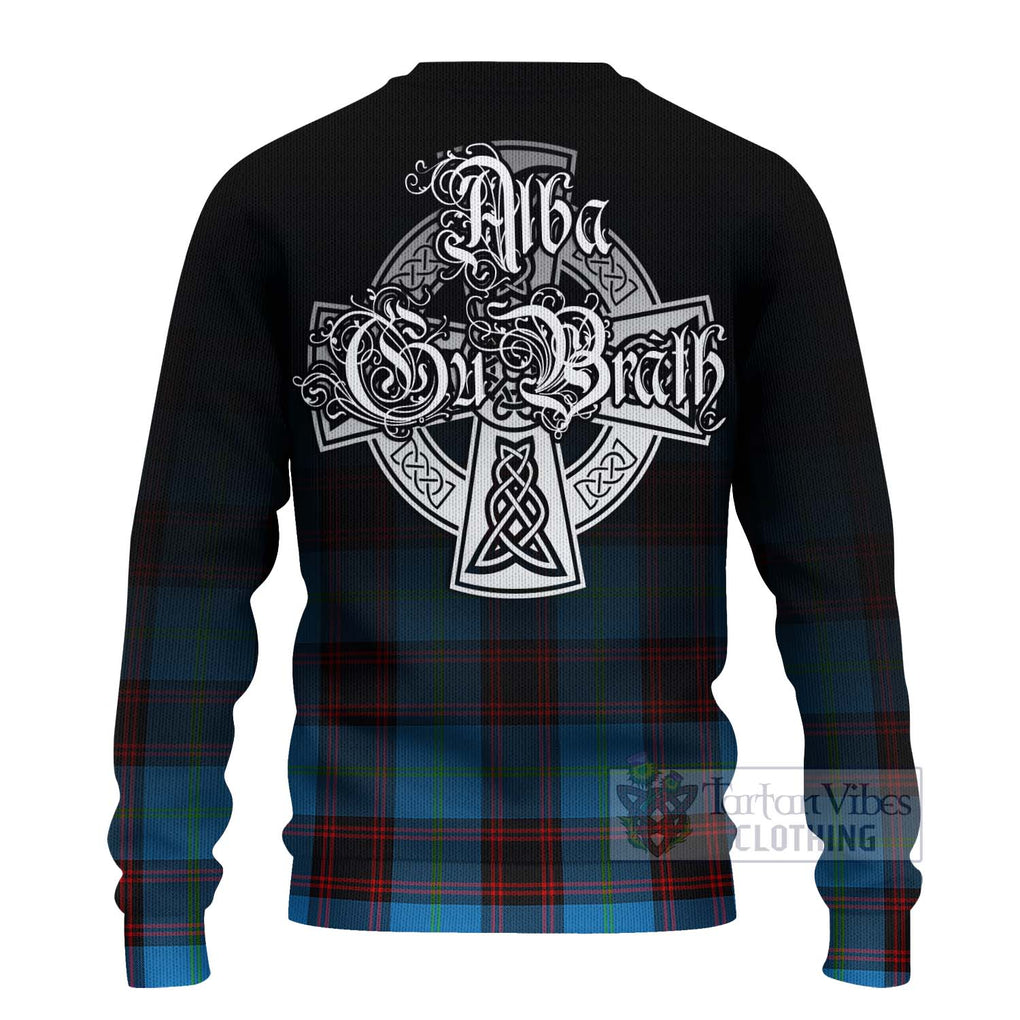 Tartan Vibes Clothing Wedderburn Tartan Knitted Sweater Featuring Alba Gu Brath Family Crest Celtic Inspired