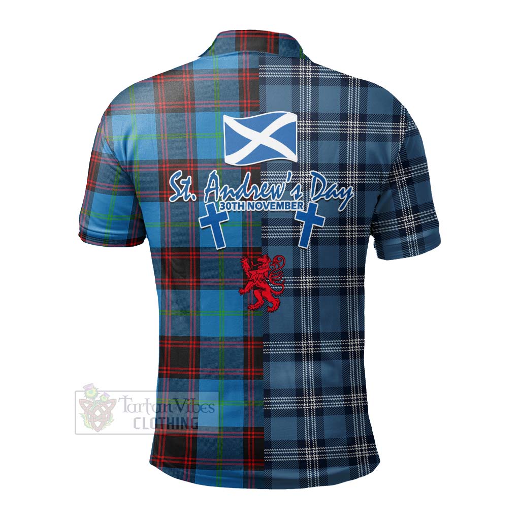 Tartan Vibes Clothing Wedderburn Tartan Polo Shirt Happy St. Andrew's Day Half Tartan Style