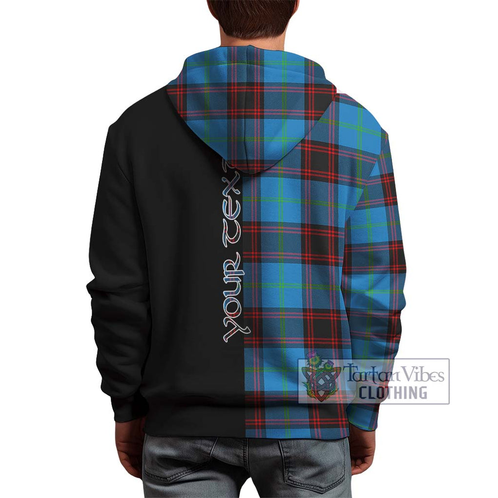 Wedderburn Tartan Hoodie with Family Crest and Half Of Me Style - Tartanvibesclothing Shop