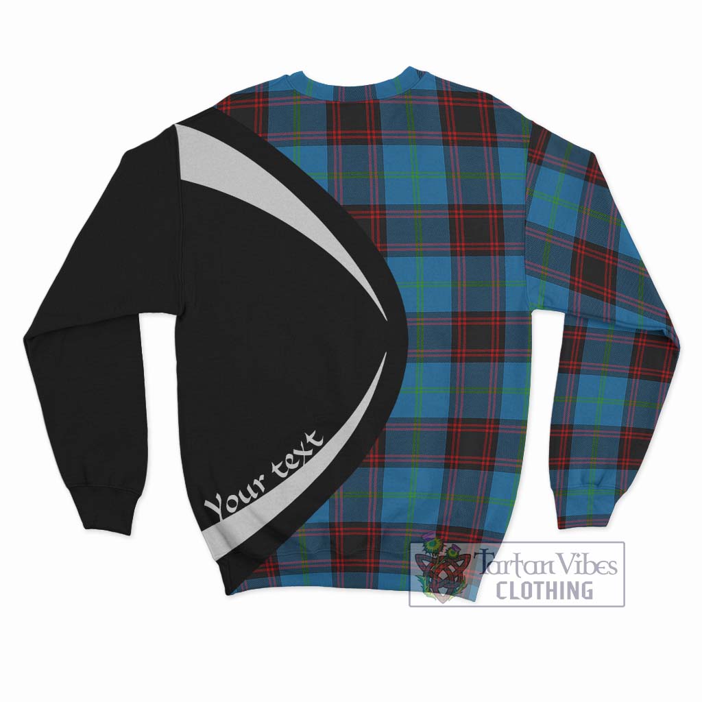 Wedderburn Tartan Sweatshirt with Family Crest Circle Style - Tartan Vibes Clothing