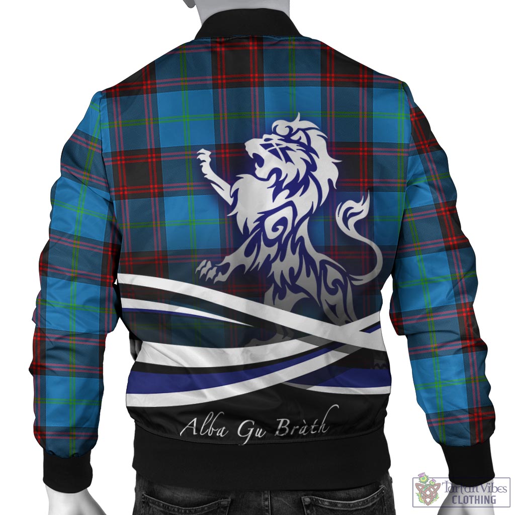 Tartan Vibes Clothing Wedderburn Tartan Bomber Jacket with Alba Gu Brath Regal Lion Emblem