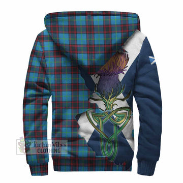Wedderburn Tartan Family Crest Sherpa Hoodie Scottish Thistle Celtic Inspired - Tartan Vibes Clothing