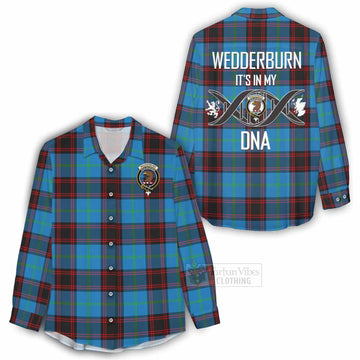 Wedderburn Tartan Women's Casual Shirt with Family Crest DNA In Me Style