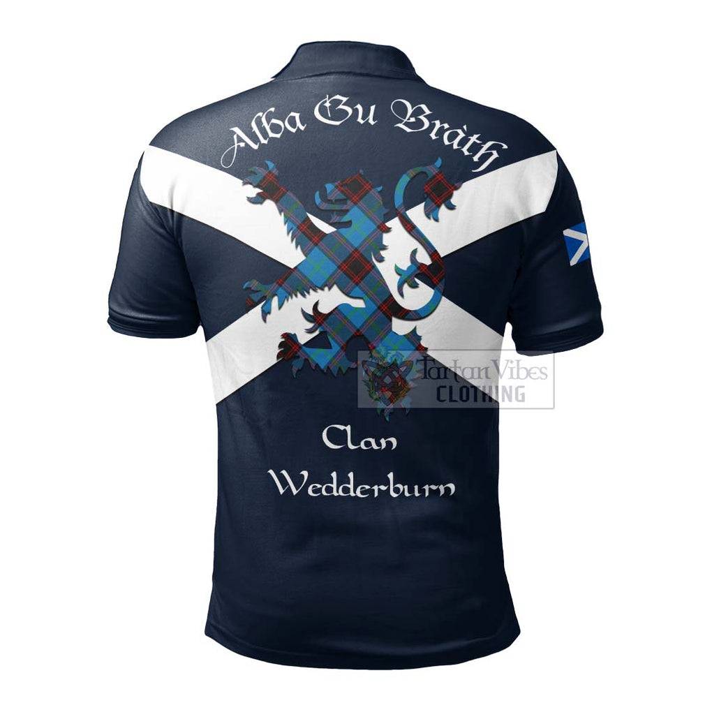 Tartan Vibes Clothing Wedderburn Tartan Lion Rampant Polo Shirt – Proudly Display Your Heritage with Alba Gu Brath and Clan Name