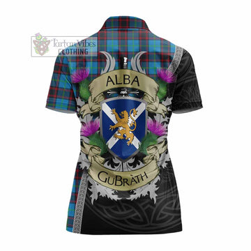 Wedderburn Tartan Family Crest Women's Polo Shirt Lion Rampant Royal Thistle Shield Celtic Inspired - Tartan Vibes Clothing