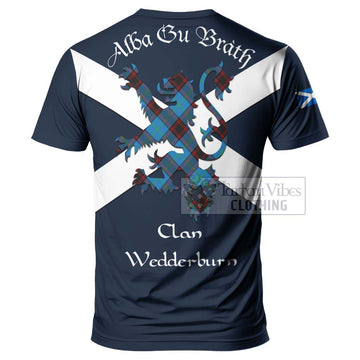 Wedderburn Tartan Lion Rampant T-Shirt  Proudly Display Your Heritage with Alba Gu Brath and Clan Name