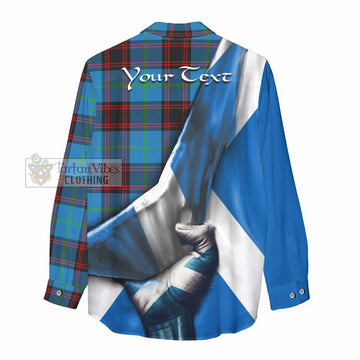 Wedderburn Tartan Women's Casual Shirt with Family Crest Scotland Patriotic Style