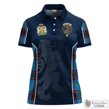 Wedderburn Tartan Women's Polo Shirt with Family Crest and Lion Rampant Vibes Sport Style