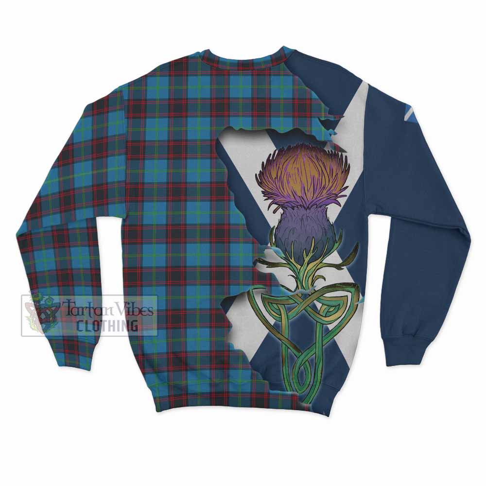 Wedderburn Tartan Family Crest Sweatshirt Scottish Thistle Celtic Inspired - Tartan Vibes Clothing