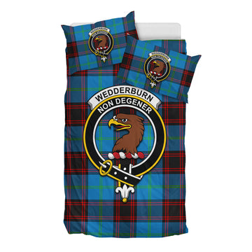 Wedderburn Tartan Bedding Set with Family Crest