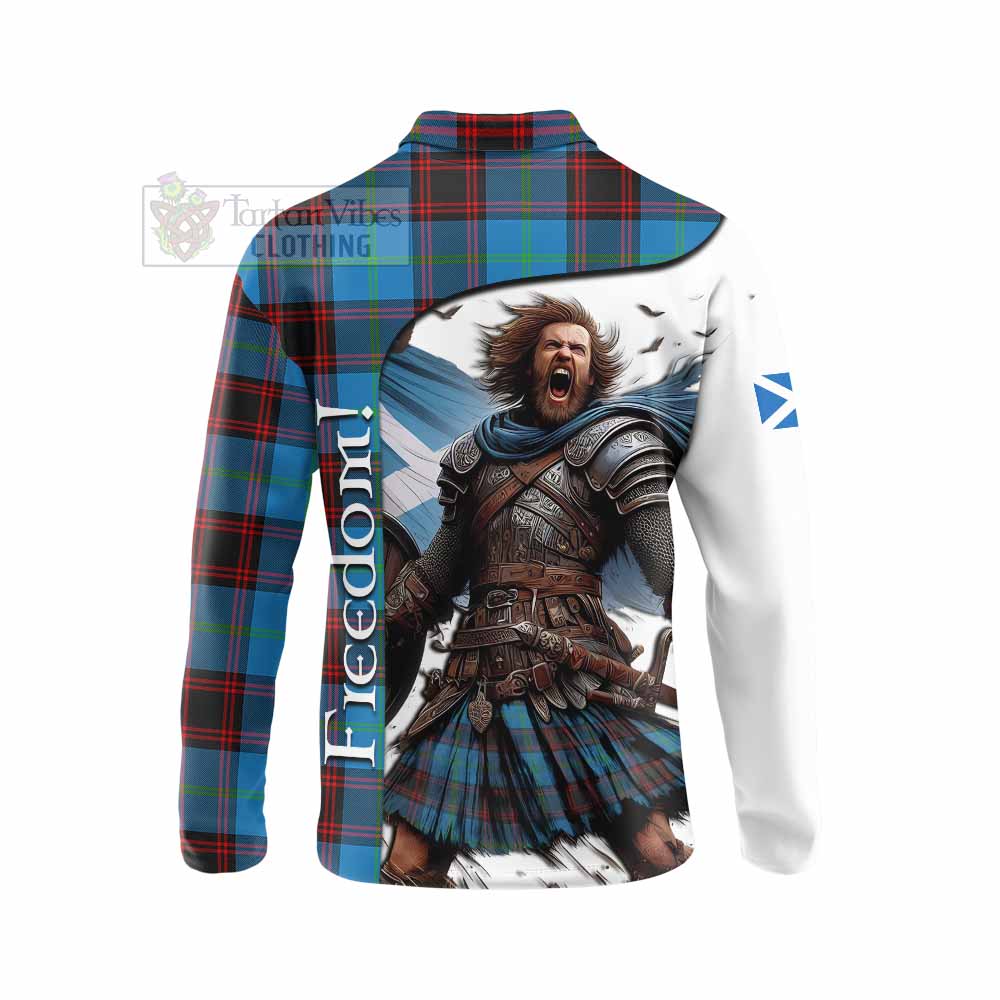 Tartan Vibes Clothing Wedderburn Crest Tartan Long Sleeve Polo Shirt Inspired by the Freedom of Scottish Warrior