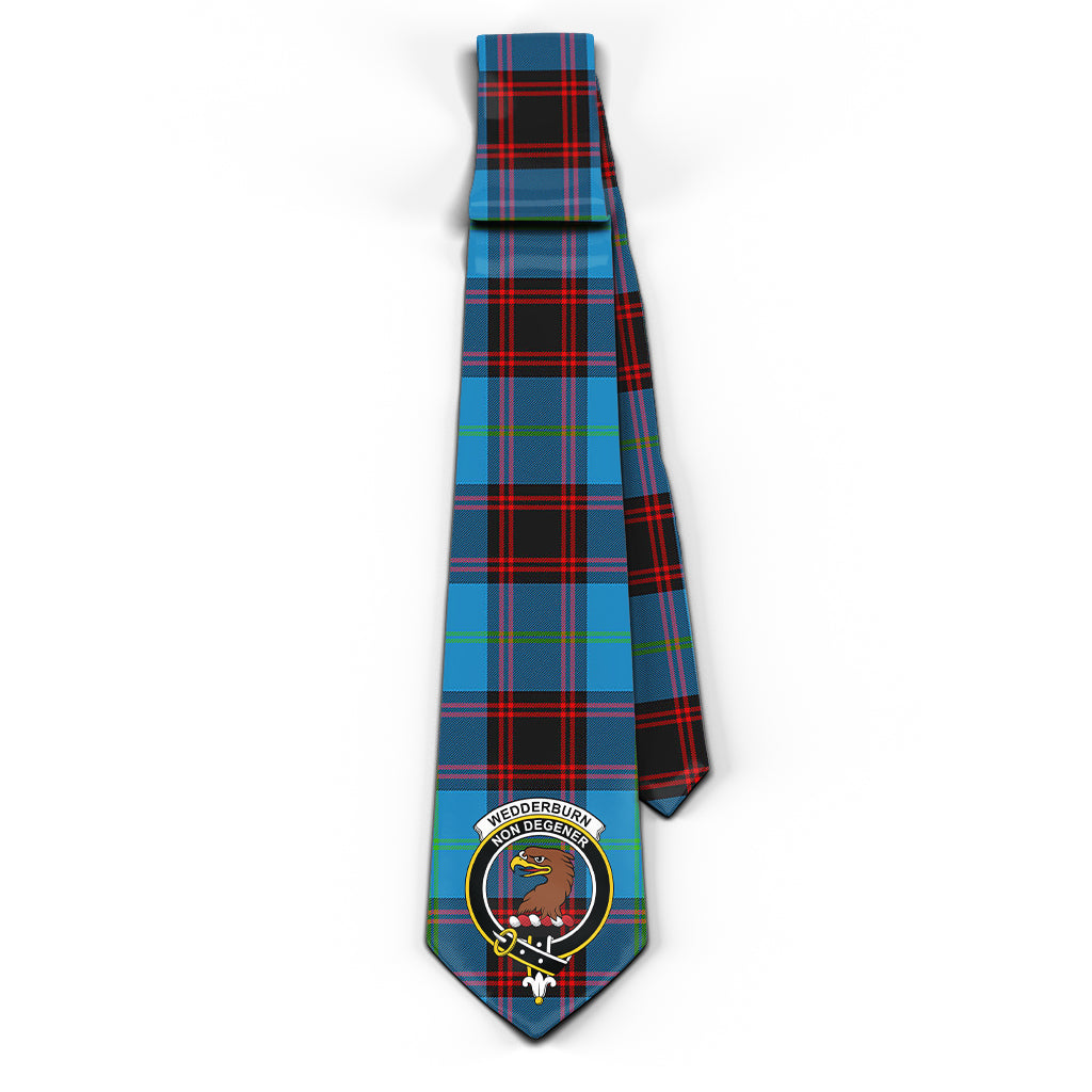 Wedderburn Tartan Classic Necktie with Family Crest - Tartan Vibes Clothing