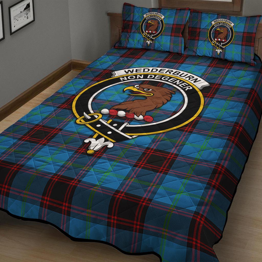 Wedderburn Tartan Quilt Bed Set with Family Crest - Tartan Vibes Clothing