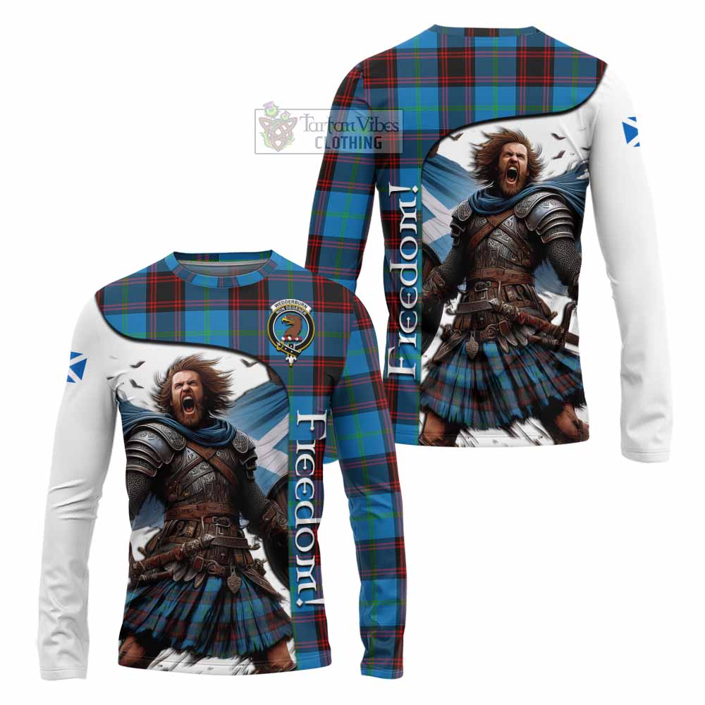 Tartan Vibes Clothing Wedderburn Crest Tartan Long Sleeve T-Shirt Inspired by the Freedom of Scottish Warrior