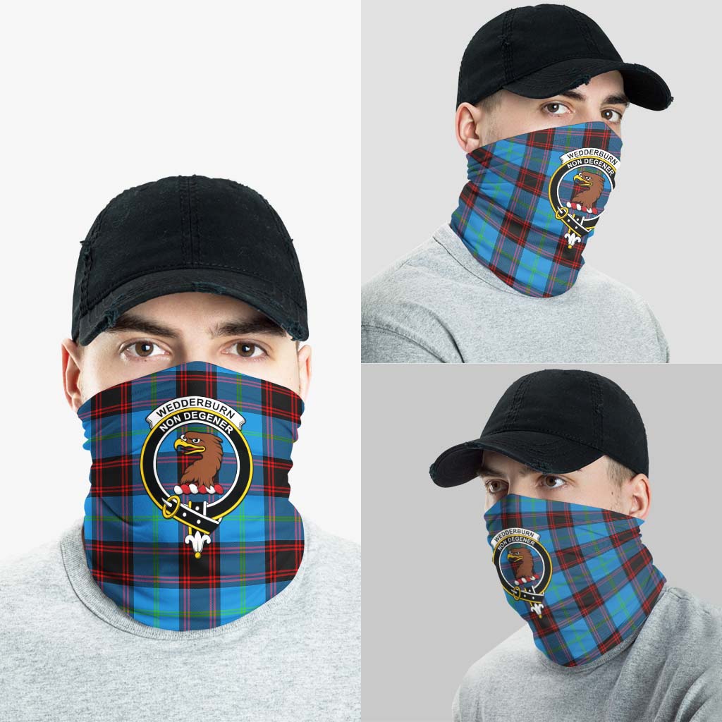 Wedderburn Tartan Neck Gaiters, Tartan Bandanas, Tartan Head Band with Family Crest