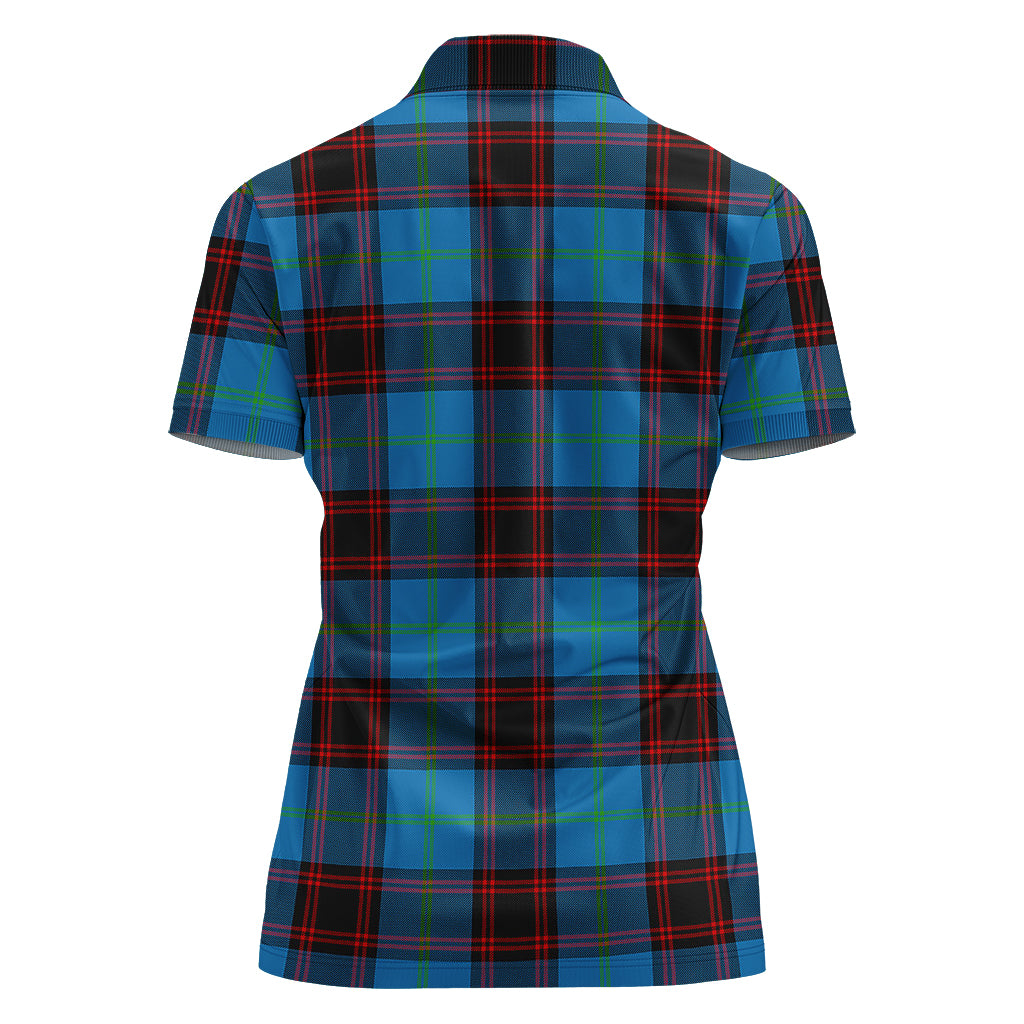 Wedderburn Tartan Polo Shirt with Family Crest For Women - Tartan Vibes Clothing