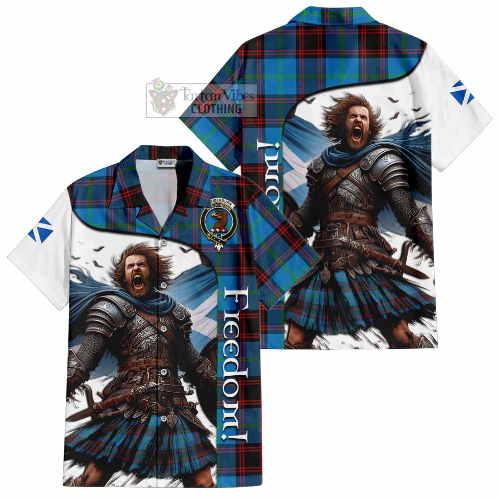 Tartan Vibes Clothing Wedderburn Crest Tartan Short Sleeve Button Shirt Inspired by the Freedom of Scottish Warrior