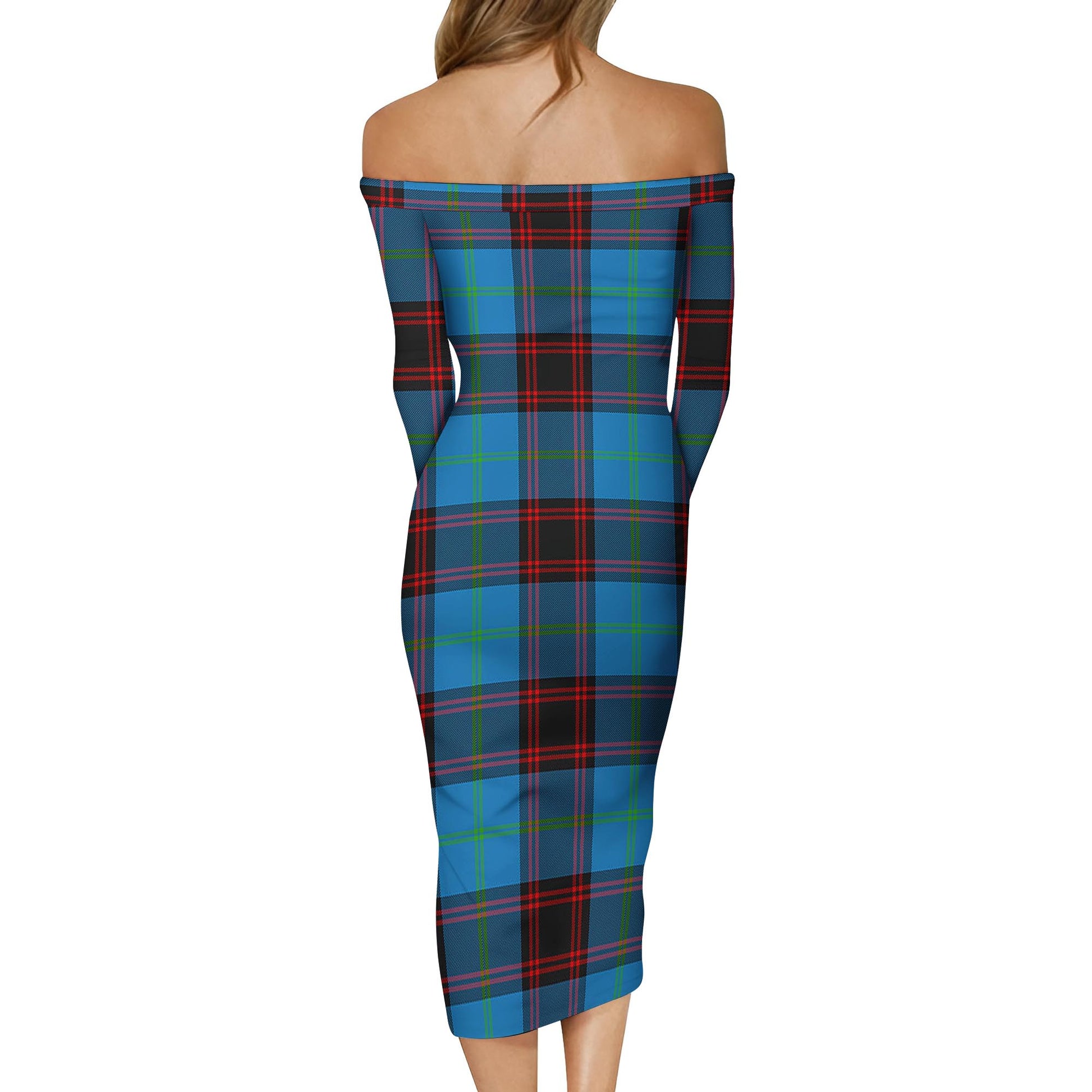 Wedderburn Tartan Off Shoulder Lady Dress - Tartanvibesclothing