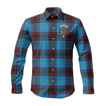 Wedderburn Tartan Long Sleeve Button Up Shirt with Family Crest