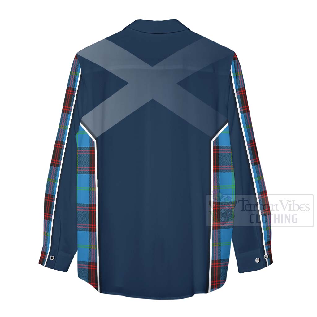 Tartan Vibes Clothing Wedderburn Tartan Women's Casual Shirt with Family Crest and Scottish Thistle Vibes Sport Style