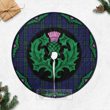 Weir Tartan Christmas Tree Skirt Scottish Thistle Style