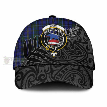 Weir Tartan Classic Cap with New Zealand Silver Fern Half Style