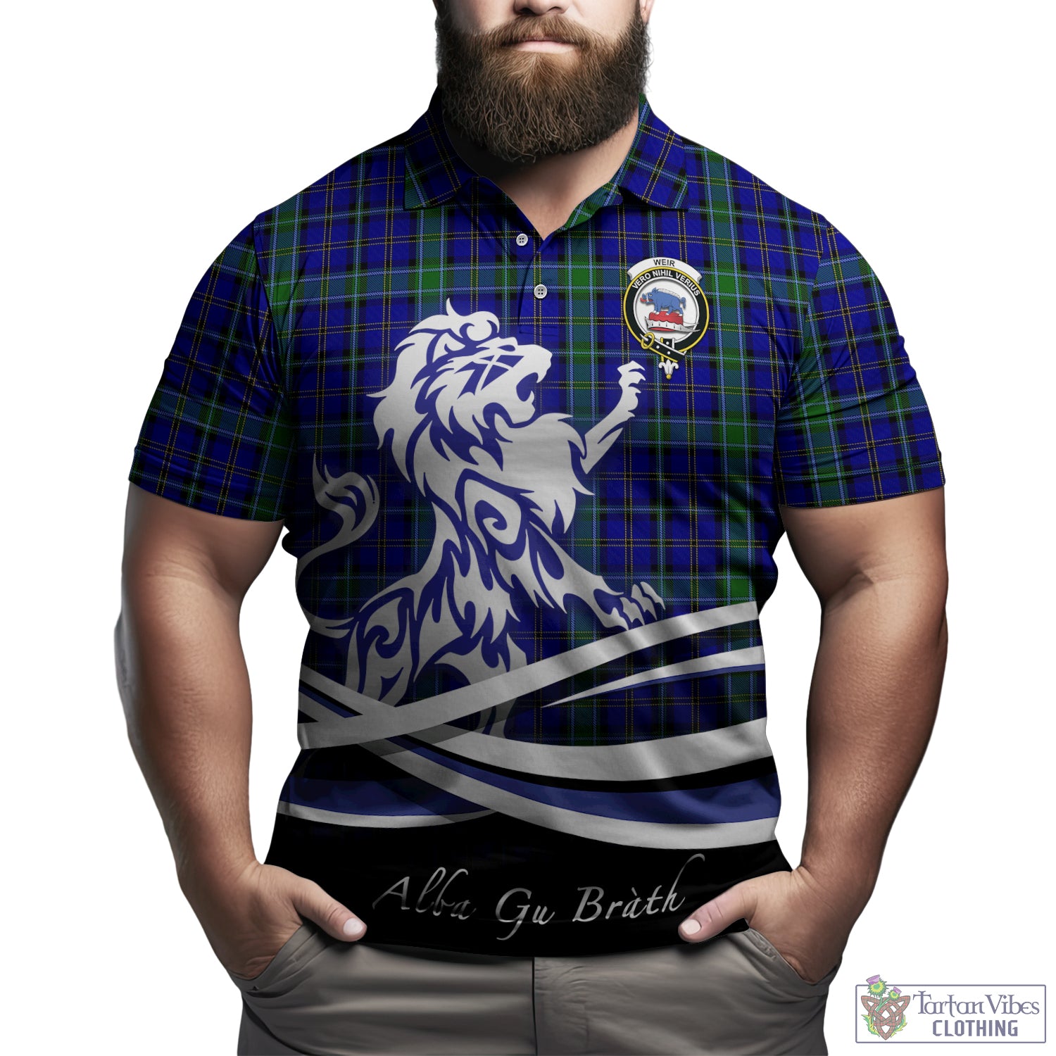 weir-tartan-polo-shirt-with-alba-gu-brath-regal-lion-emblem