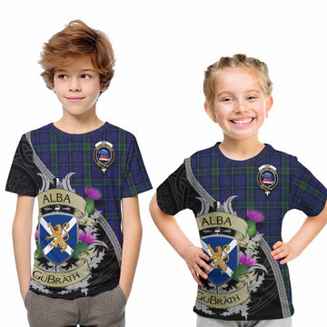 Weir Tartan Family Crest Kid T-Shirt Lion Rampant Royal Thistle Shield Celtic Inspired