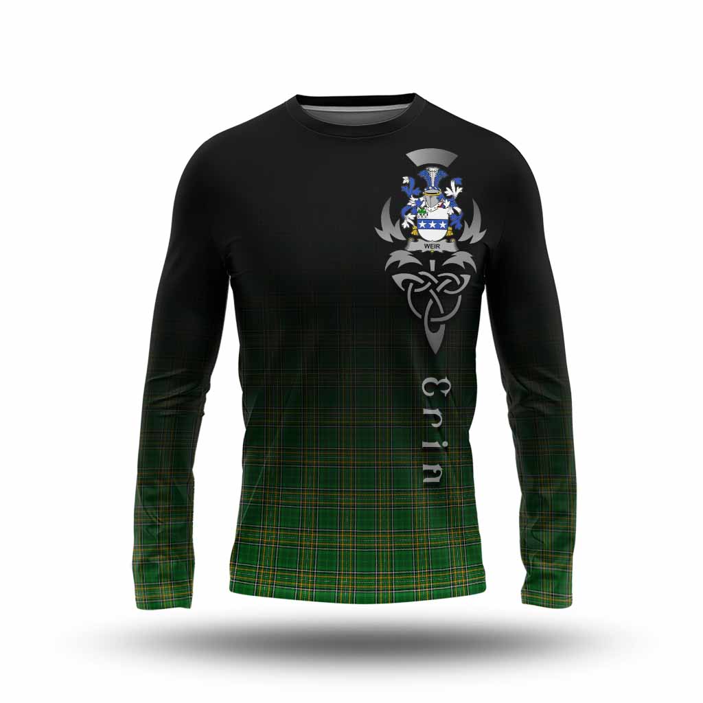 Weir Irish Clan Long Sleeve T-Shirt with Coat of Arms Erin Go Bragh Celtic Inspired Unisex - Tartan Vibes Clothing